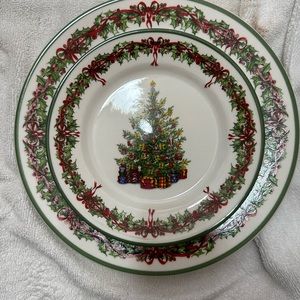Christopher Radko Holiday celebration dinner plate’s.